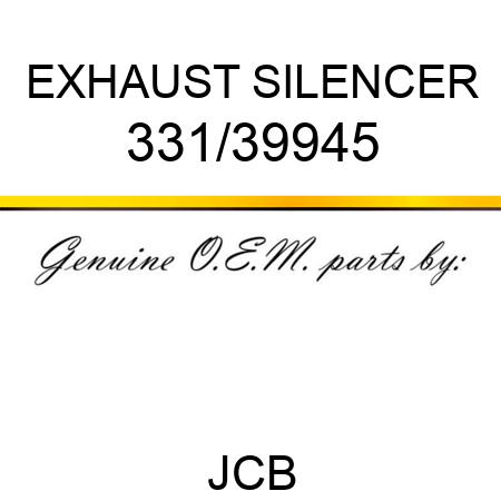 EXHAUST SILENCER 331/39945