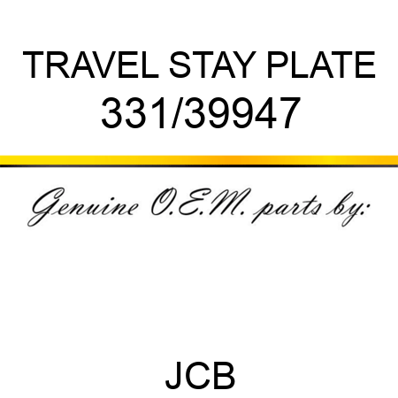 TRAVEL STAY PLATE 331/39947