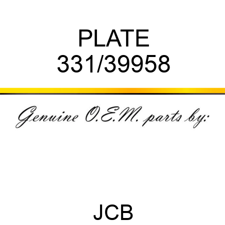 PLATE 331/39958