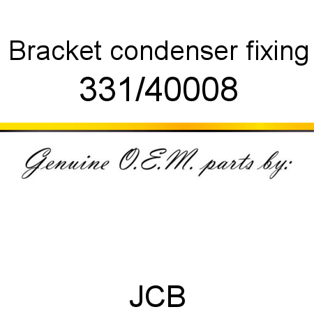 Bracket, condenser fixing 331/40008
