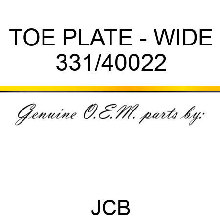 TOE PLATE - WIDE 331/40022