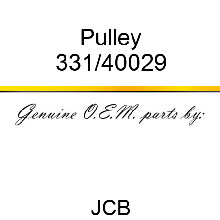 Pulley 331/40029