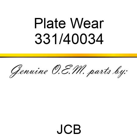 Plate Wear 331/40034