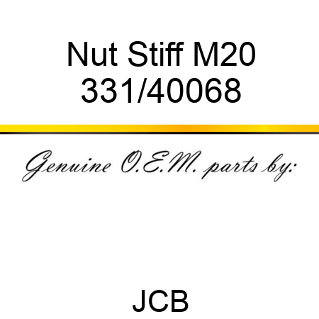 Nut Stiff M20 331/40068