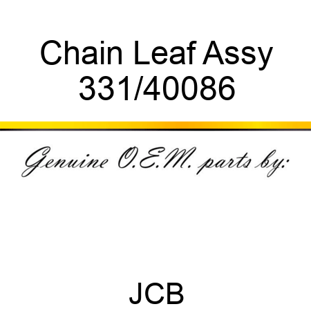 Chain Leaf Assy 331/40086