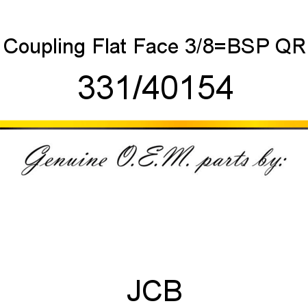 Coupling, Flat Face 3/8_BSP QR 331/40154