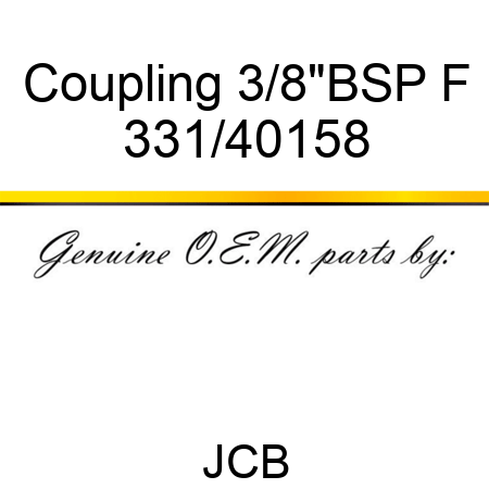 Coupling 3/8