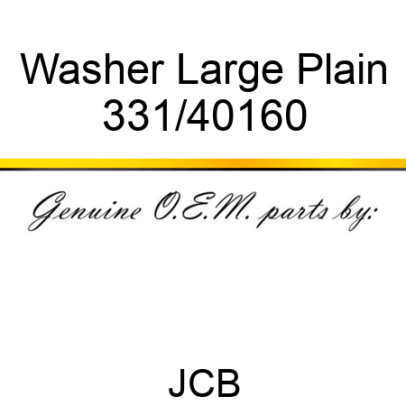 Washer Large Plain 331/40160