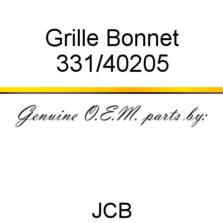 Grille, Bonnet 331/40205