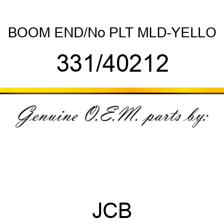 BOOM END/No PLT MLD-YELLO 331/40212
