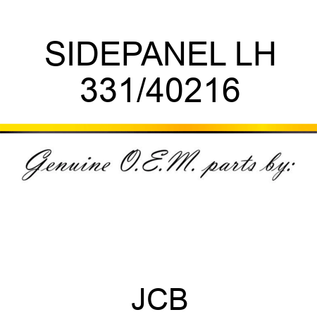 SIDEPANEL LH 331/40216