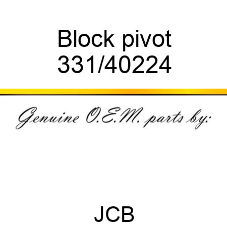 Block pivot 331/40224
