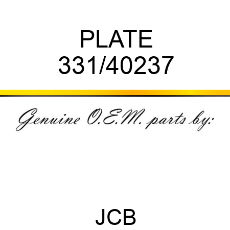 PLATE 331/40237