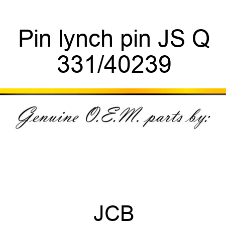 Pin lynch pin JS Q 331/40239