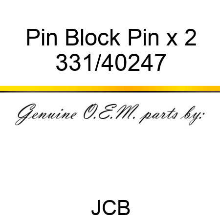 Pin Block Pin x 2 331/40247