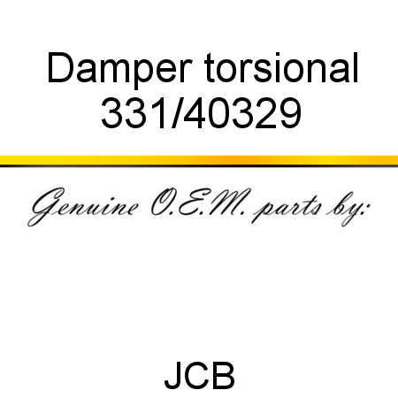 Damper, torsional 331/40329