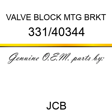 VALVE BLOCK MTG BRKT 331/40344