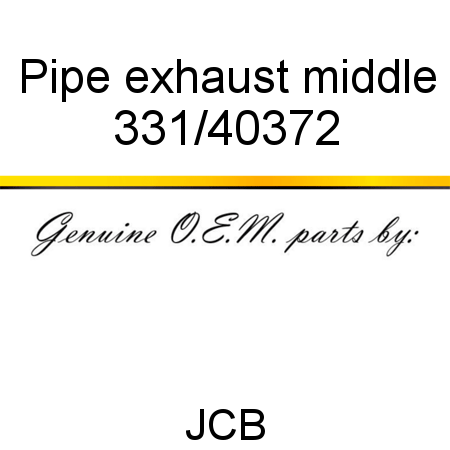 Pipe, exhaust, middle 331/40372