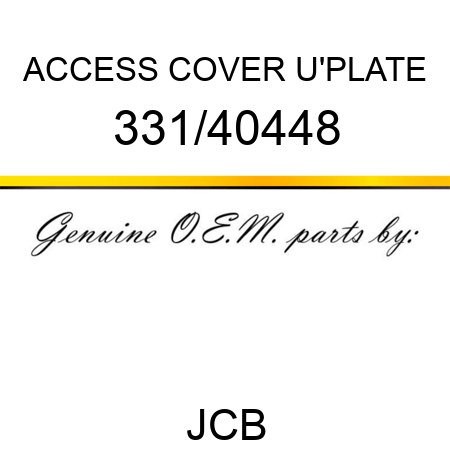 ACCESS COVER U'PLATE 331/40448