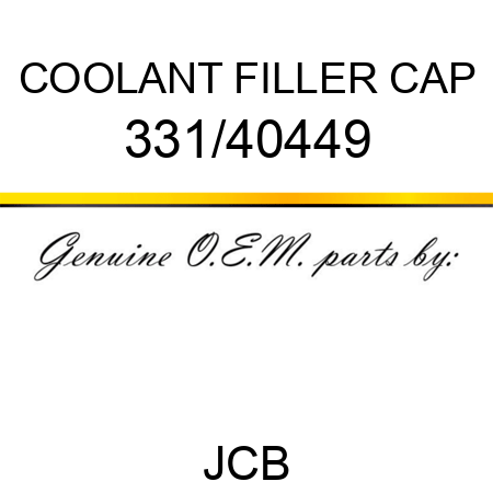 COOLANT FILLER CAP 331/40449