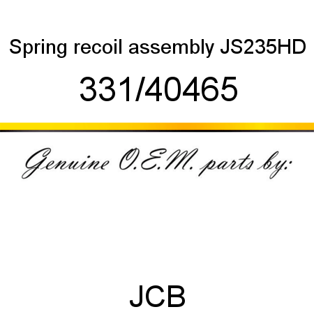 Spring, recoil assembly, JS235HD 331/40465