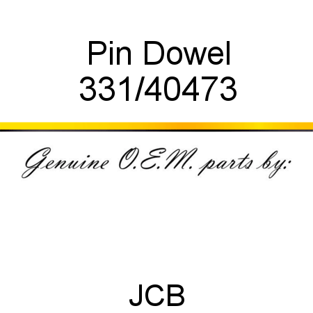 Pin, Dowel 331/40473
