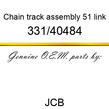 Chain, track assembly, 51 link 331/40484