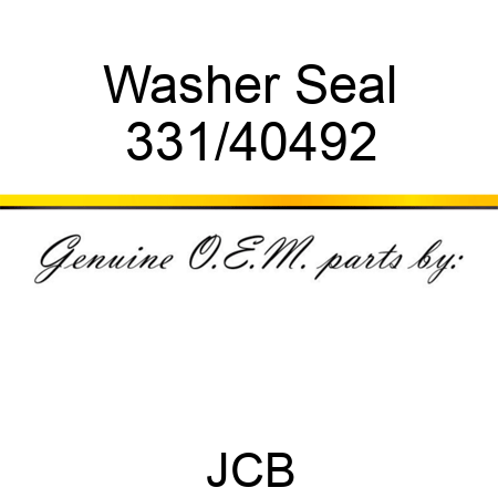 Washer Seal 331/40492