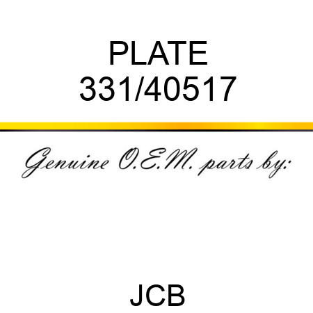 PLATE 331/40517
