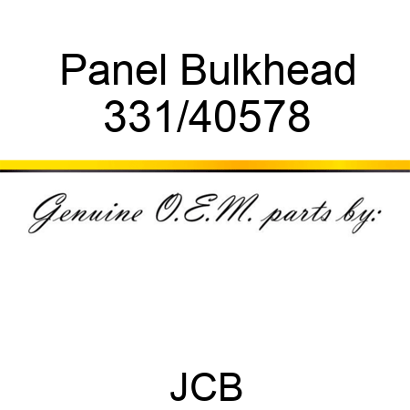Panel Bulkhead 331/40578