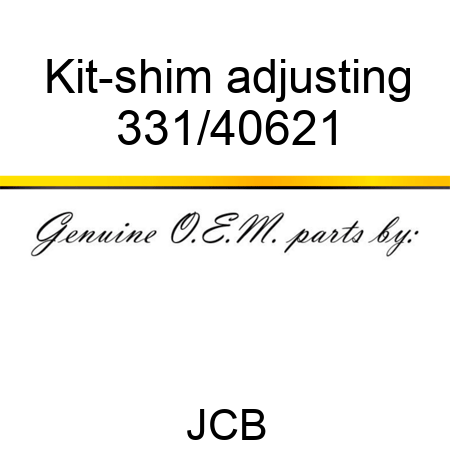 Kit-shim adjusting 331/40621