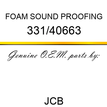 FOAM SOUND PROOFING 331/40663