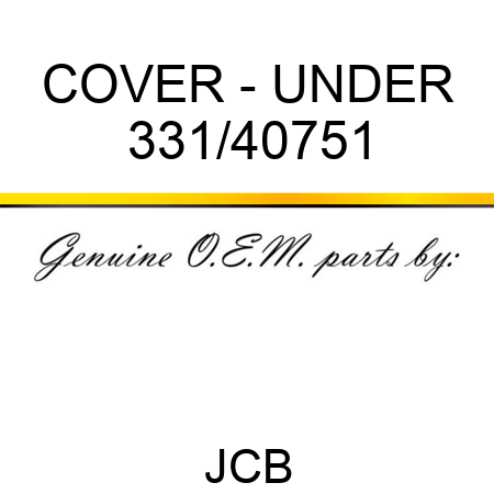 COVER - UNDER 331/40751