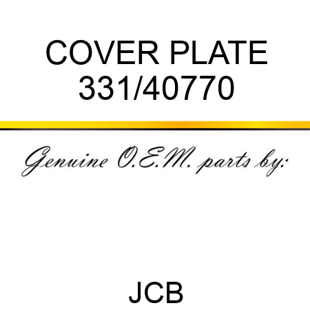 COVER PLATE 331/40770