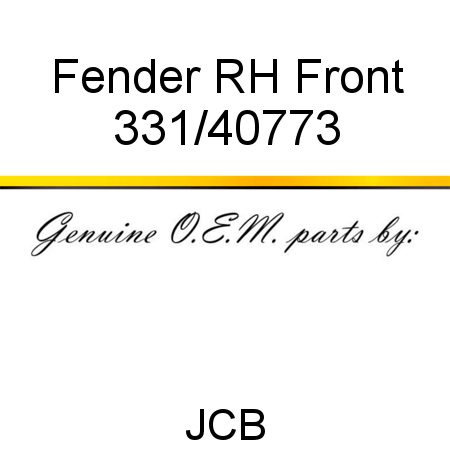 Fender, RH Front 331/40773