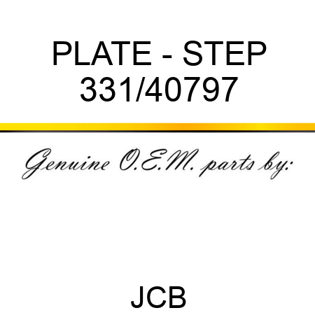 PLATE - STEP 331/40797