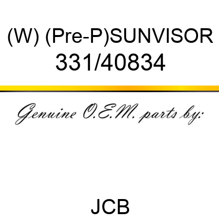 (W) (Pre-P)SUNVISOR 331/40834