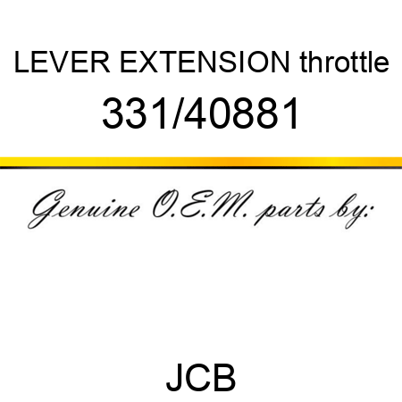 LEVER EXTENSION throttle 331/40881
