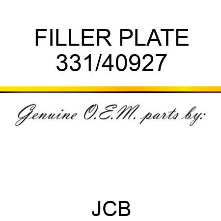 FILLER PLATE 331/40927