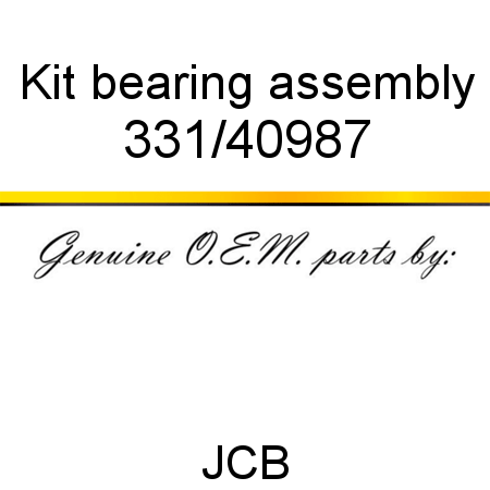 Kit, bearing, assembly 331/40987