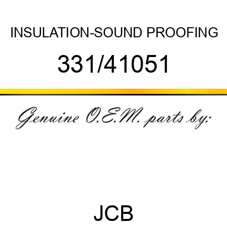 INSULATION-SOUND PROOFING 331/41051