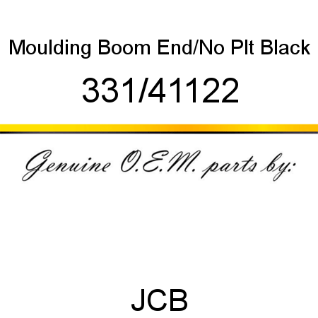 Moulding, Boom End/No Plt, Black 331/41122