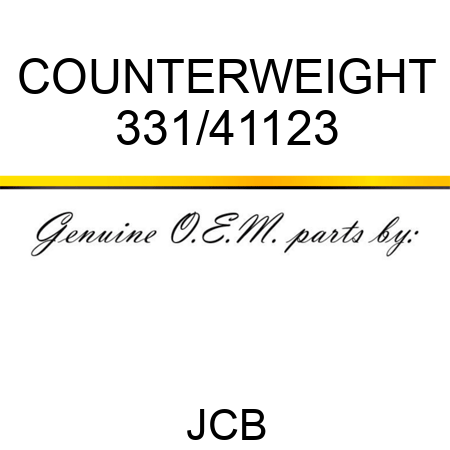 COUNTERWEIGHT 331/41123