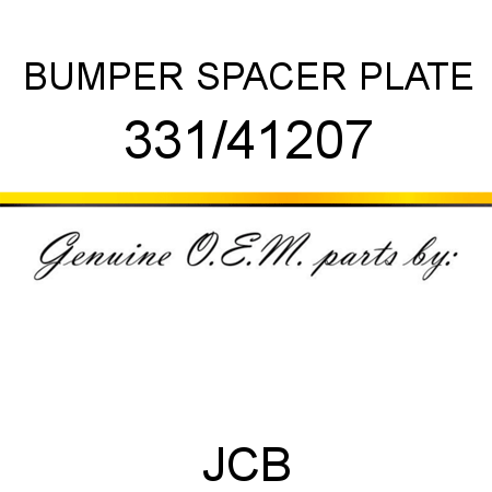 BUMPER SPACER PLATE 331/41207