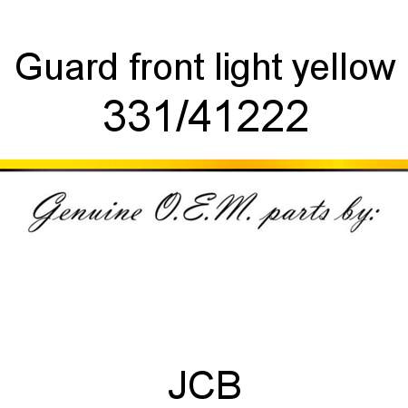Guard, front light, yellow 331/41222