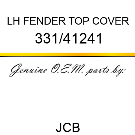 LH FENDER TOP COVER 331/41241