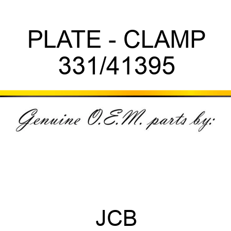 PLATE - CLAMP 331/41395