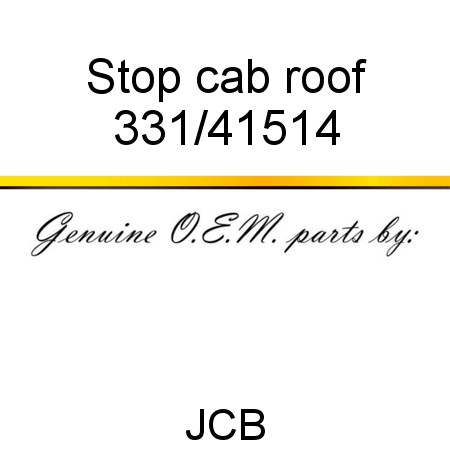 Stop, cab roof 331/41514