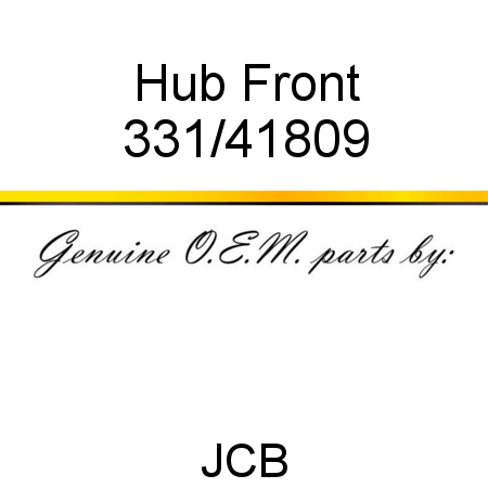 Hub, Front 331/41809