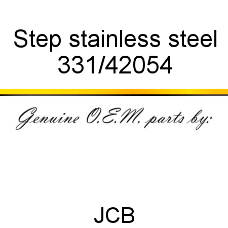 Step, stainless steel 331/42054